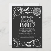 Invitation Black Trouve son Boo Halloween Bachelorette Week-e (Devant)