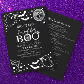 Invitation Black Trouve son Boo Halloween Bachelorette Week-e