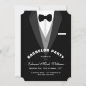 Invitation Black Tuxedo Bachelor (Devant)