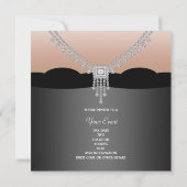 Invitation Black Tuxedo Black Dress Party (Dos)