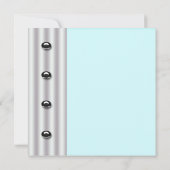 Invitation Black Tuxedo Bow Cravate Turquoise Blue Anniversai (Dos)