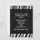 Invitation Black Tuxedo Hommes 50e anniversaire de fête Invit (Dos)