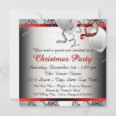 Invitation Black Tuxedo Red Robe Noël Art (Dos)