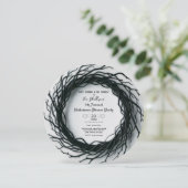 Invitation Black Twig Elegant Automne Halloween Dîner fête (Debout devant)