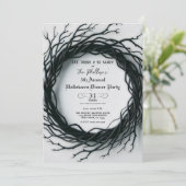 Invitation Black Twig Élégant Repas de fête d'automne d'Hallo (Debout devant)