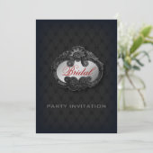 Invitation Black Victorian Gothic Vampire douche de nuptiale (Debout devant)