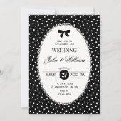 Invitation Black vintage wedding (Devant)