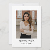 Invitation Black Wavy Frame Photo Graduation Party (Dos)