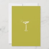 Invitation Black Whimsical Tini Bit Martini Anniversaire (Dos)