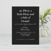 Invitation Black & White 30th Birthday Party (Debout devant)