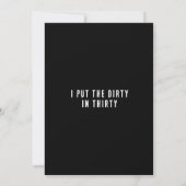 Invitation Black & White 30th Birthday Party (Dos)