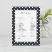 Invitation Black White Baby Bow Baby Candy Baby shower Jeu (Debout devant)