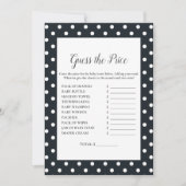 Invitation Black White Baby Bow Devine Le Jeu De Douche Prix (Devant)