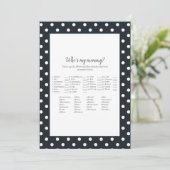 Invitation Black White Baby Bow Who's My Mommy Shower Game (Debout devant)