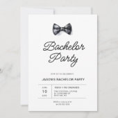 Invitation Black & White Bachelor Party (Devant)