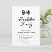 Invitation Black & White Bachelor Party (Debout devant)