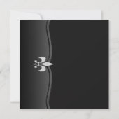 Invitation Black White Black Cravate Corporate Party (Dos)