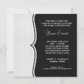 Invitation Black White Black Cravate Corporate Party Event (Devant)