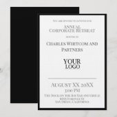 Invitation Black & White Business ou l'événement d'entreprise (Devant / Derrière)