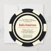 Invitation Black White Casino Poker Chip Bachelorette Party (Dos)