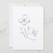 Invitation Black & White Cherry Blossoms Floral Bridal Shower (Dos)