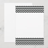 Invitation Black White Chevrons (Devant / Derrière)