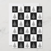 Invitation Black White Christmas Tree (Dos)
