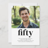 Invitation Black & White Cinquante 50e anniversaire (Devant)