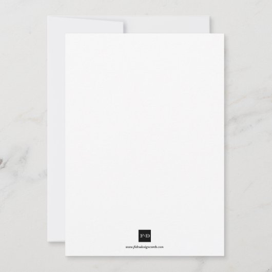 Invitation Black white corner script de défilement élégant ma (Dos)