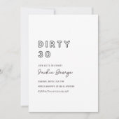 Invitation Black White Dirty Trente 30e anniversaire Invitati (Devant)