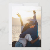 Invitation Black & White Elegant il l'a fait Graduation party (Dos)