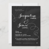 Invitation Black & White Elegant Minimalist Wedding  (Devant)