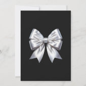 Invitation Black & White Elegant Swan Princess Fiançailles (Dos)