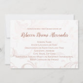 Invitation Black White Elegant Swirl Photo 2021 Graduation (Dos)