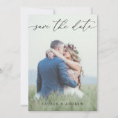 Invitation Black & White Enregistrer la date Photo Photo Cart (Devant)