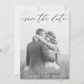 Invitation Black & White Enregistrer la date Photo Photo Cart (Devant)