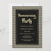 Invitation Black White et Gold House Party (Devant)