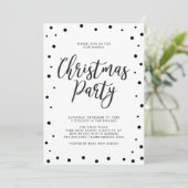 Invitation Black & White Fête de Noël moderne (Debout devant)