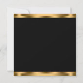 Invitation Black White Gold Black Cravate Corporate Party (Dos)
