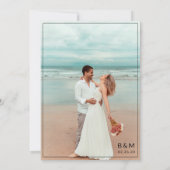 Invitation Black & White Handwritten Script Photo Wedding (Dos)