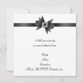 Invitation Black White Ivor Damask Party (Dos)