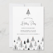 Invitation Black White Jingle et Mingle Fête (Dos)