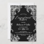 Invitation Black White Lace (Devant)