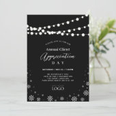 Invitation Black & White | Logo de la soirée d'appréciation d (Debout devant)