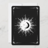 Invitation Black white moon sun tarot celestial graduation (Dos)