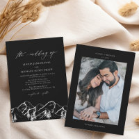 Black + White Mountains Outdoor Pine Tree Mariage