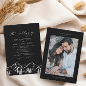 Invitation Black + White Mountains Outdoor Pine Tree Mariage