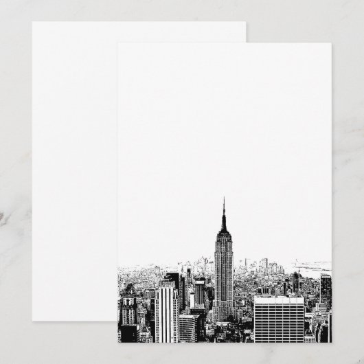 Invitation Black & White New York (Devant / Derrière)