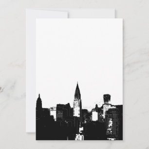 Invitation Black & White New York