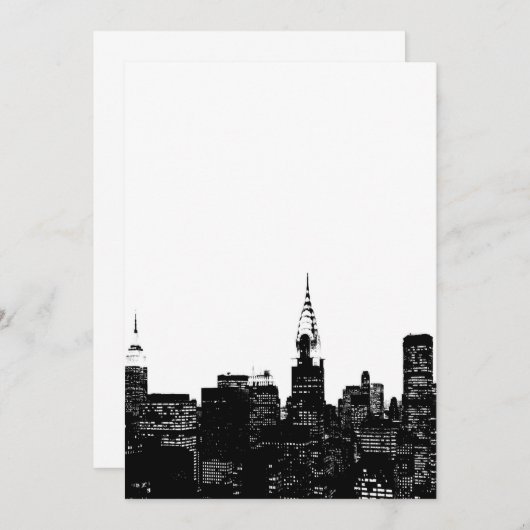 Invitation Black & White New York (Devant / Derrière)